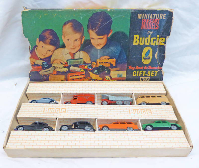 BUDGIE GIFT SET NO 8 WITH EIGHT MODELS INCLUDING ROVER 105, VW BEETLE ,