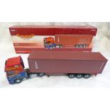 CORGI CC13240 1:50 SCALE MODEL HGV - DAF XF SUPER SPACE CAB SKELETAL TRAILER & CONTAINER,