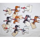 TEN DUCAL MOUNTED MILITARY FIGURES INCLUDING COLONEL, THE LIFE GUARDS, GOLD STICK IN WAITING,