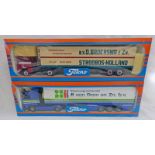 TWO TEKNO 1:50 SCALE MODEL HGVS. WITH DUTCH LIVERIES.