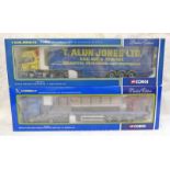 TWO CORGI 1:50 SCALE MODEL HGVS INCLUDING CC12109 - RENAULT FLATBED CRAVE TRAILER & PALLETISED