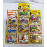 SELECTION OF TEN MATCHBOX WALT DISNEY / POPEYE RACING CARS FEATURING MICKEY & MINNIE MOUSE,