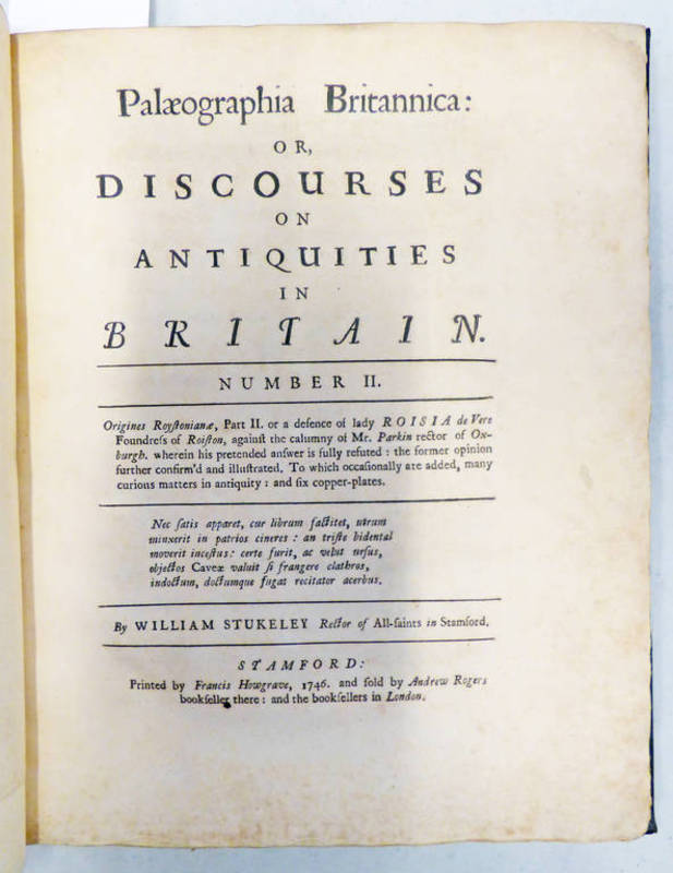 PALEOGRAPHIA BRITANNICA : OR DISCOURSES ON ANTIQUITIES IN BRITAIN, NUMBER II,