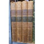 GEORGE SELWYN AND HIS CONTEMPORARIES BY JOHN HENEAGE JESSE IN 4 VOLUMES - 1843/1844 FULL LEATHER