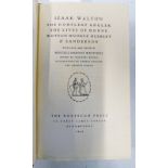 IZAAK WALTON THE COMPLEAT ANGLER THE LIVES OF DONNE WOTTON HOOKER HERBER & SANDERSON,