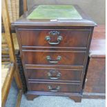 20TH CENTURY MAHOGANY LEATHER TOPPED 2 DRAWER FILING CABINET