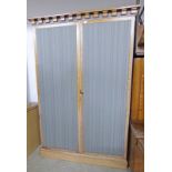 19TH CENTURY BIRCH 2 DOOR WARDROBE WITH FITTED INTERIOR & LATER RENOVATIONS