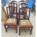 SET 6 MAHOGANY DINING CHAIRS