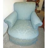 20TH CENTURY OVERSTUFFED ARMCHAIR