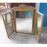 GILT FRAMED TRIPLE MIRROR