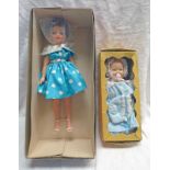 PALITOY 3648 VINYL PETAL-SKIN DOLL TOGETHER WITH ROSEBUD DOLL,