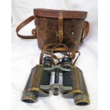 CARL ZEISS JENA TELACT 8X BINOCULARS IN LEATHER CASE Condition Report: Lens have