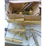 VARIOUS GILT METAL WALL LIGHTS