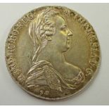 1780 AUSTRIAN MARIA THERESA SILVER THALER COIN
