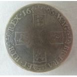 1696 WILLIAM III SILVER CROWN COIN