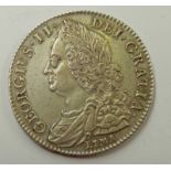 1745 GEORGE II SILVER HALFCROWN