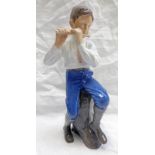 BING AND GRONDAHL FIGURE OF A FLUTIST - 29 CM TALL