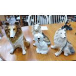 WALLY DOG AND 3 OTHER PORCELAIN DOGS -4-