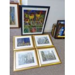 4 GILT FRAMED PICTURES OF PARIS,