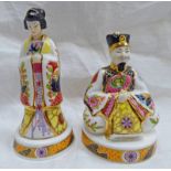 PAIR OF ROYAL WORCESTER CANDLE SNUFFERS EMPEROR AND EMPRESS