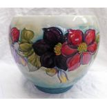 MOORCROFT CLEMATIS JARDINIERE WITH BLUE INITIALS TO BASE - 27.