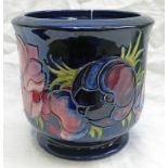 MOORCROFT PLANTER WITH 'ANEMONE' PATTERN WITH IMPRESSED MARKS TO BASE, HEIGHT 17.