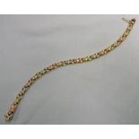 18CT MULTI COLOURED GOLD BRACELET Condition Report: total weight: 9.