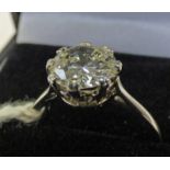 A DIAMOND SOLITAIRE RING, THE BRILLIANT-CUT DIAMOND OF APPROX 1.