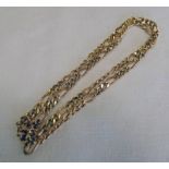 DECORATIVE CHAIN NECKLACE WITH CLASP MARKED 9CT 18GMS Condition Report: Generally