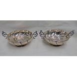 PAIR OF SILVER DISHES, LONDON 1899,