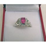 9CT GOLD DIAMOND & GEM SET RING