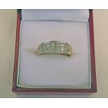 9CT GOLD DIAMOND SET RING Condition Report: Ring size: N.