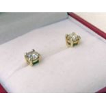 PAIR OF DIAMOND STUD EARRINGS, TOTAL WEIGHT OF DIAMONDS APPROXIMATELY 0.