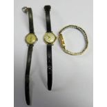 9CT GOLD LADIES WRIST WATCH,