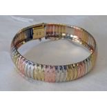 9CT MULTI- COLOURED GOLD BRACELET 18GMS