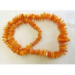 YELLOW AMBER BEAD NECKLACE