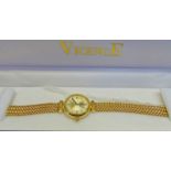 9CT GOLD WRISTWATCH BRACELET,