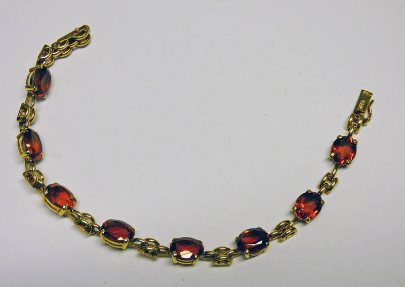 CITRINE SET BRACELET,