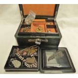 VARIOUS COSTUME JEWELLERY & JEWELLERY BOX