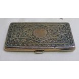 SILVER LADIES PURSE WITH FLORAL DECORATION,