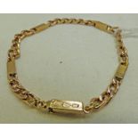 9CT GOLD FANCY LINK BRACELET - 11.3g Condition Report: Overall good condition.