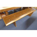 21ST CENTURY RUSTIC PLANK BENCH APPROX 200CM LONG