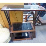 MAHOGANY BOOK SHELVES WITH GLASS SHELVES