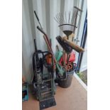 LARGE SELECTION OF GARDEN TOOLS, VACUUM,