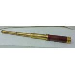 5-DRAW GILT BRASS TELESCOPE BY CARY OF LONDON,