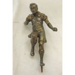 SPELTER STANLEY MATTHEWS FOOTBALLER FIGURE CAR MASCOT - 14CM TALL