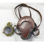 LEATHER CASED COMPASS BY KOEHN GENEVA VERNERS PATTERN