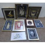 FRAMED METAL AND 925 MIDDLE EASTERN BOATS,