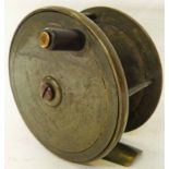 3 1/4 INCH BRASS PLATEWIND SALMON REEL BY J.