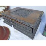 19TH CENTURY CARVED HARDWOOD MIDDLE EASTERN BOX